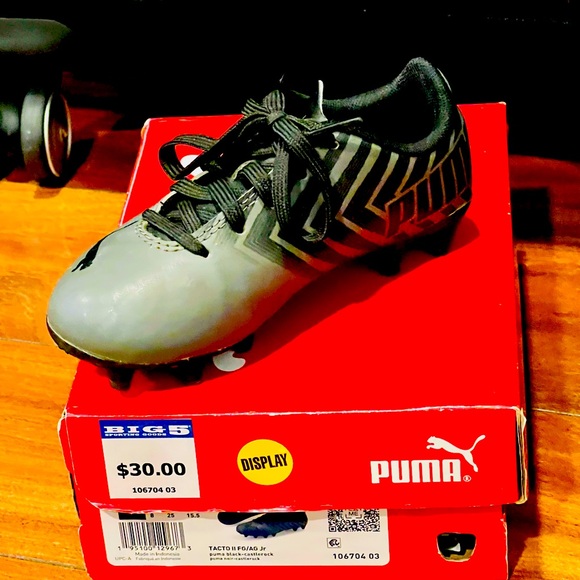 Puma Tacto II FG/AG Youth Soccer Cleats | 9 Unisex | Blk Castlerock | Preowned - Picture 5 of 9